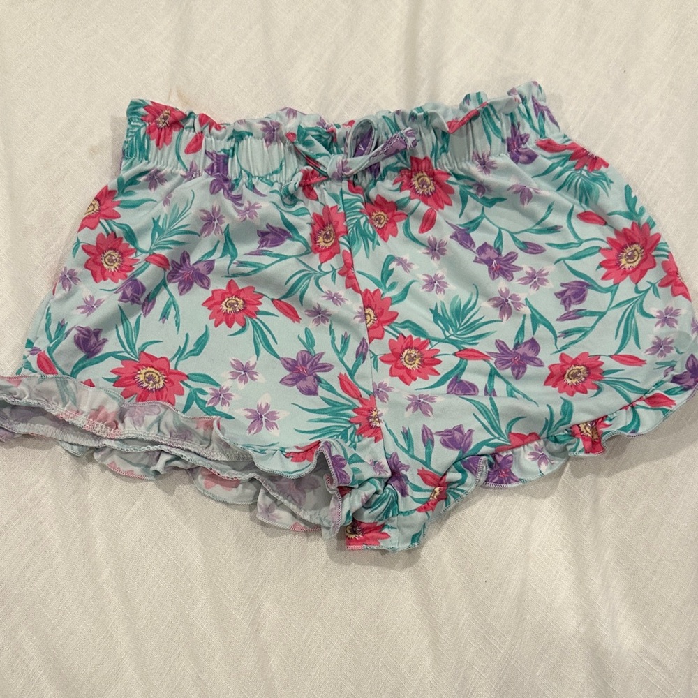 ✨ 3 /$15 Deal! ✨  Girls Floral Ruffle Shorts - Light Blue - Size S